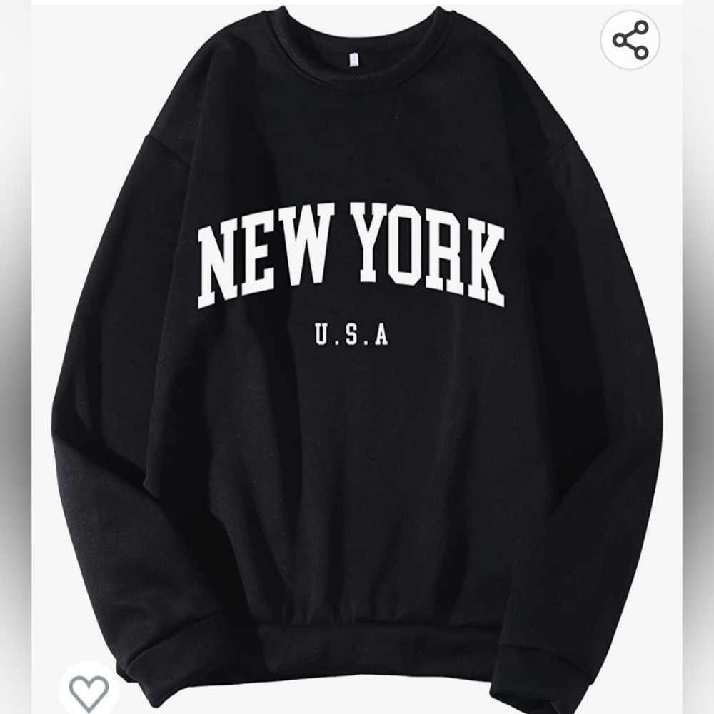 Womens Sporty crew neck Sweatshirt Size M. Polyester.